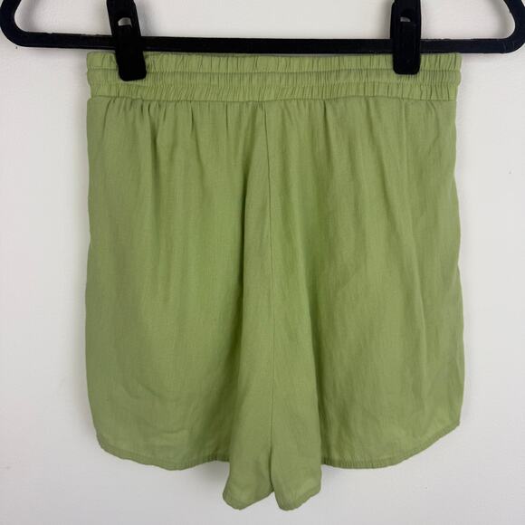 Princess Polly Womens Pull-On Adjustable Drawstring Lined Lime Green Shorts 4 - Picture 2 of 10